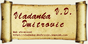 Vladanka Dmitrović vizit kartica